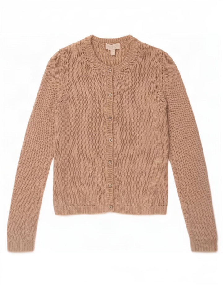 White Label - Cárdigan para mujer, talla 40, talla pequeña, lana beige