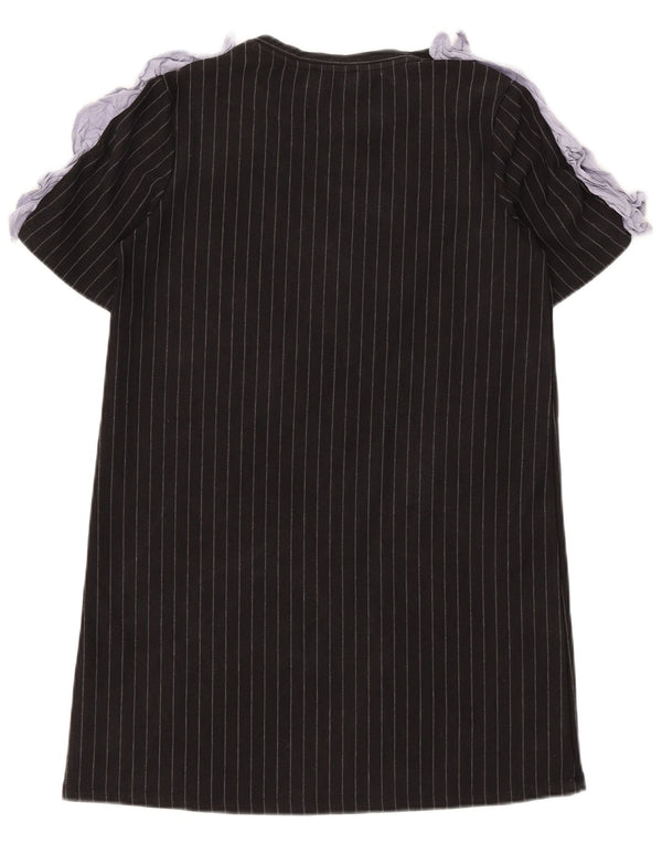 Zara Vestido Camiseta Mujer UK 40 Mediano Rayas Negras
