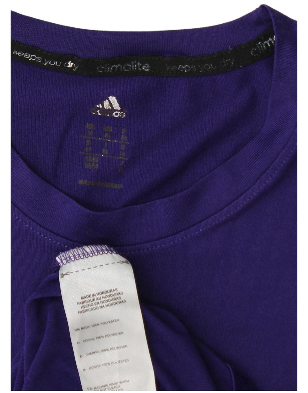 ADIDAS Camiseta Climalite para hombre Top Poliéster morado medio