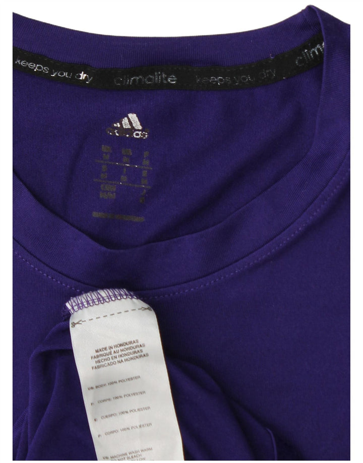 ADIDAS Camiseta Climalite para hombre Top Poliéster morado medio