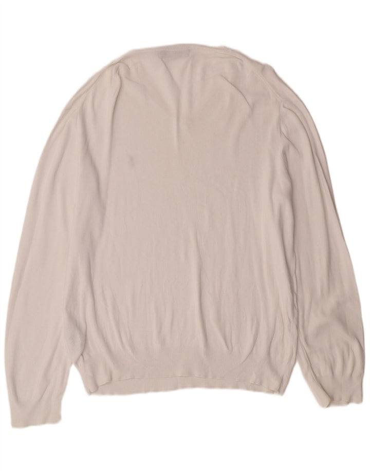 POLO RALPH LAUREN Jersey con cuello en V para hombre XL Algodón blanco