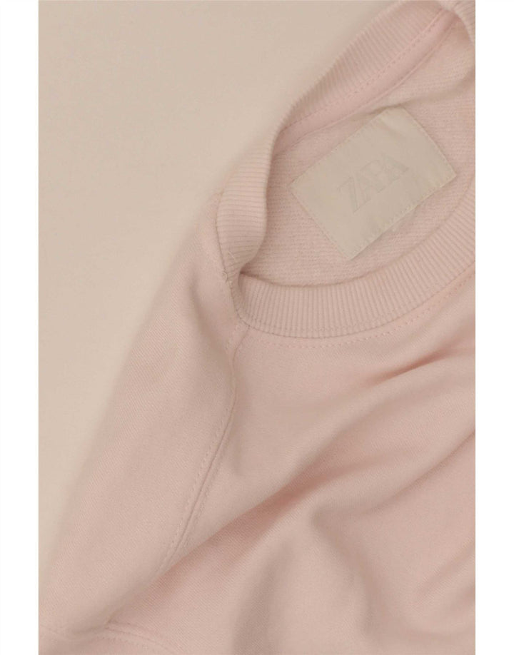 Zara Sudadera Niña Jumper 7-8 Años Rosa