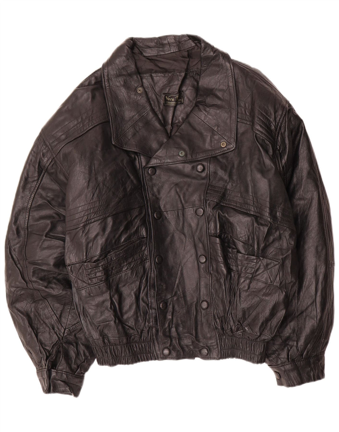 LAVORAZIONE ARTIGIANA Chaqueta de cuero para hombre IT 52 XL Cuero negro