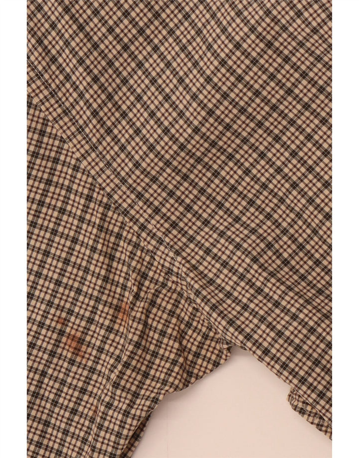 EDDIE BAUER Camisa De Hombre Algodón A Cuadros Marrón Medio