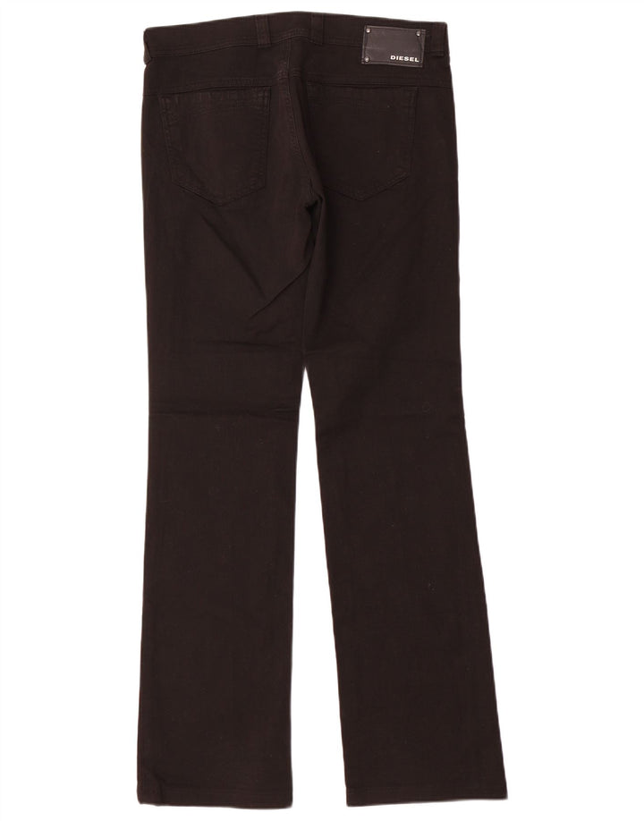 Diesel Vaqueros Rectos Mujer W29 L32 Algodón Negro