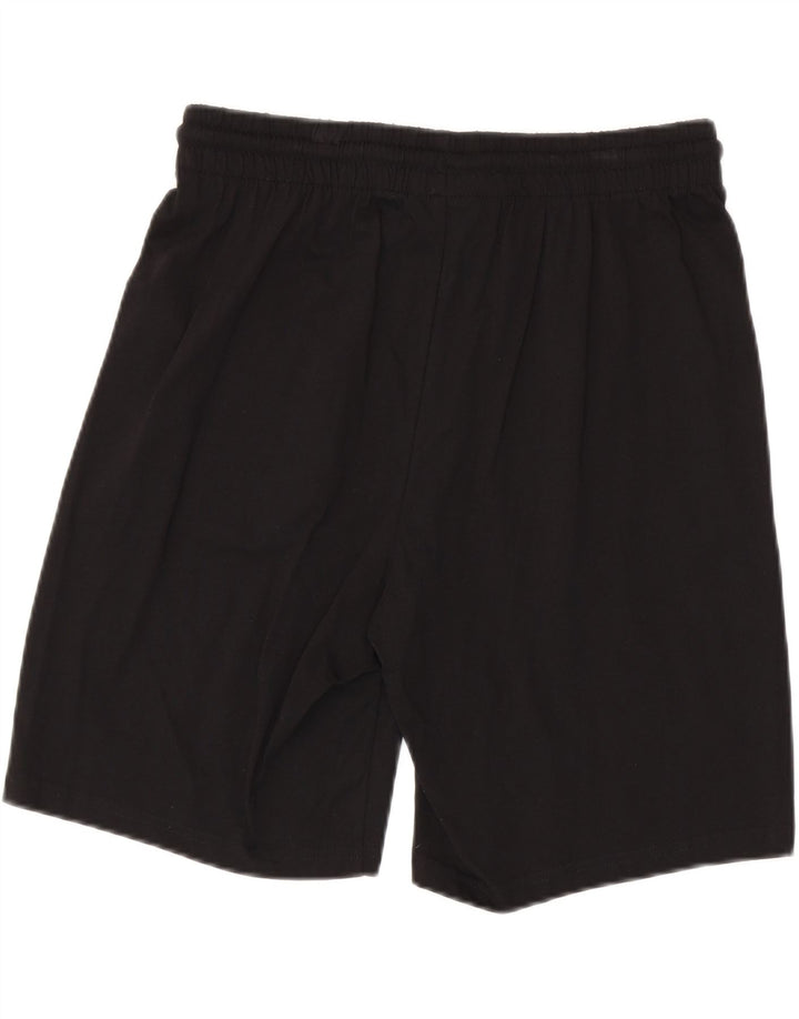 KAPPA Pantalones cortos deportivos gráficos para hombre de algodón negro grande