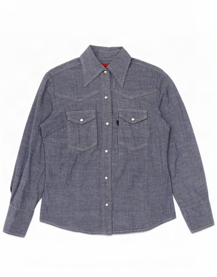 Camisa Levi's para mujer UK 44 Algodón azul medio