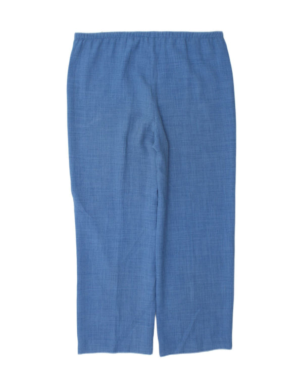 Marks & Spencer Pantalones Casuales Rectos para Mujer UK 44 Large W36 L28 Azul