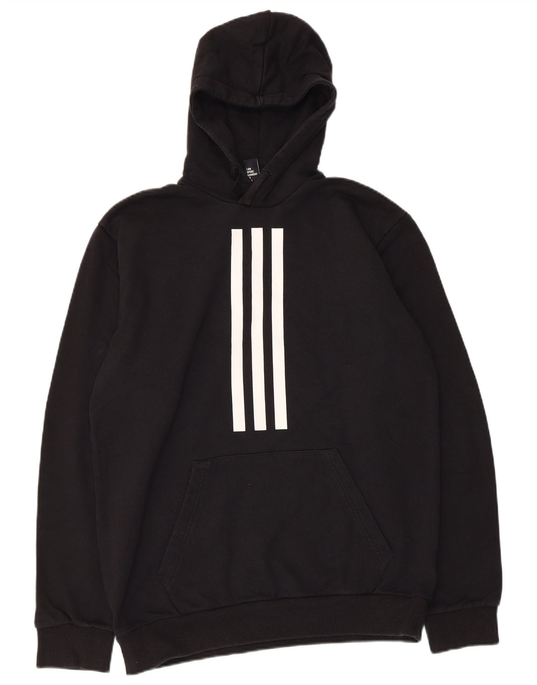 ADIDAS Hombre Sudadera con capucha Jumper Medium Negro Algodón