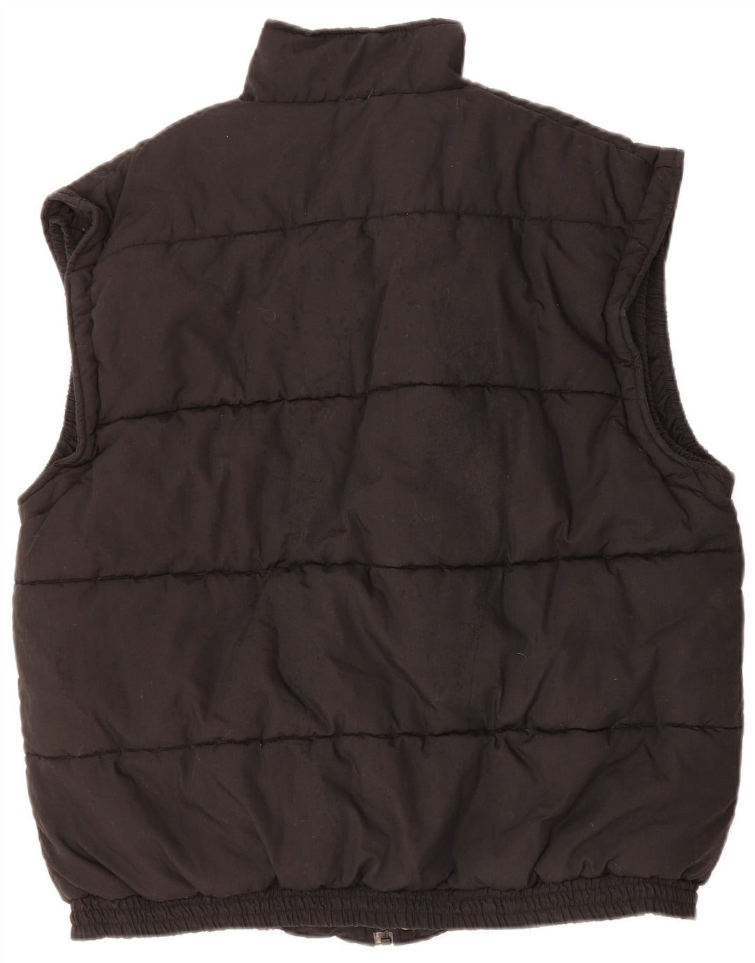 VINTAGE Mens Padded Gilet UK 42 XL Black Polyester