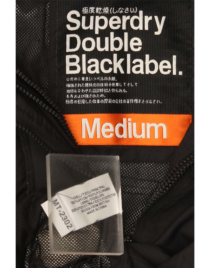 Superdry Chubasquero Mujer UK 40 Mediano Nylon Negro