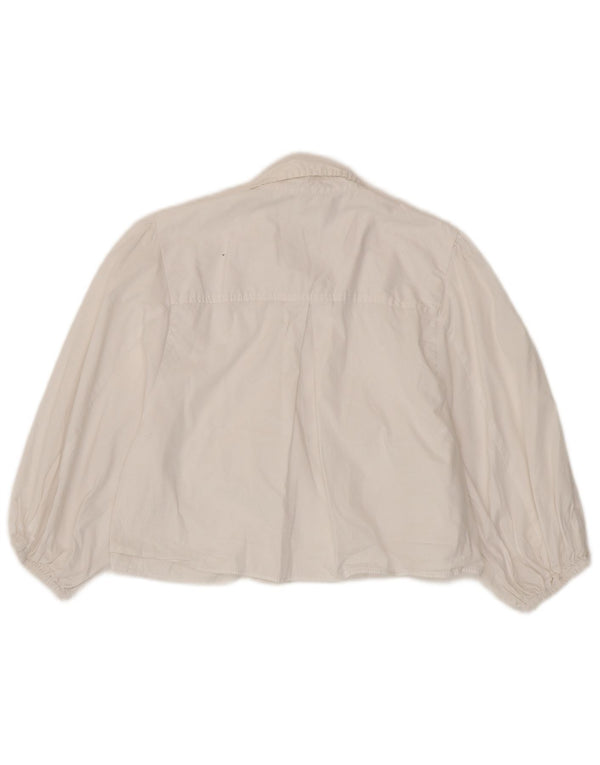 Zara Mujer Blusa Camisa ES 40 XL Blanco
