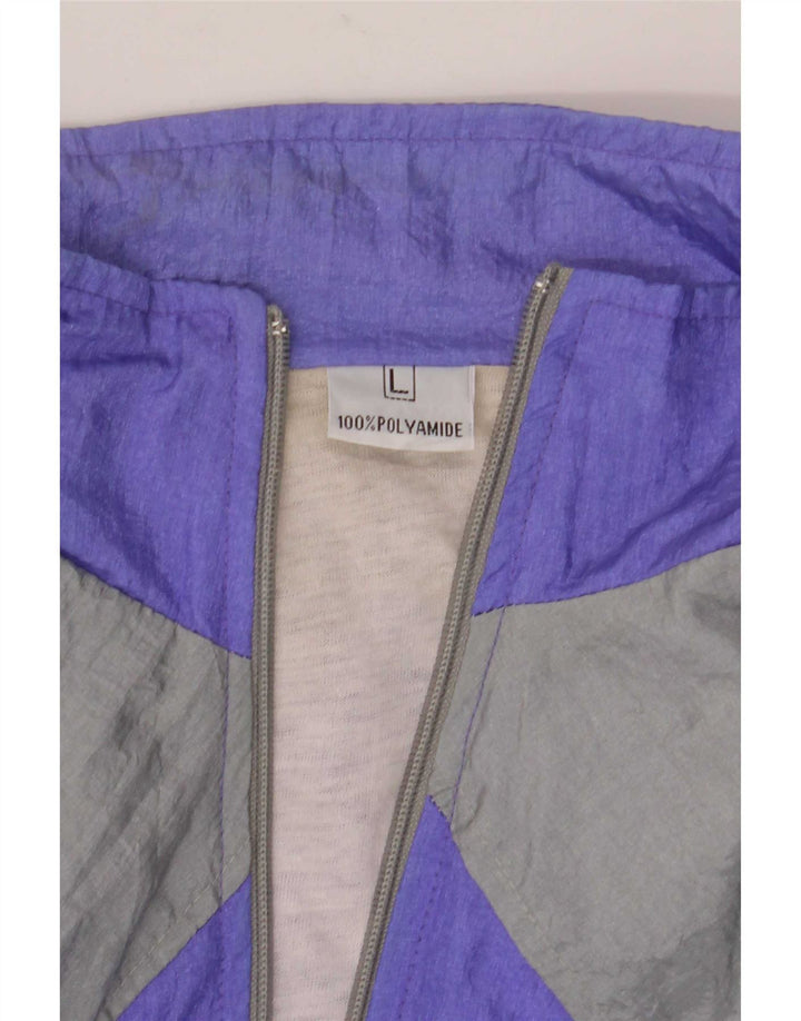 Chándal completo vintage para hombre grande color morado poliamida