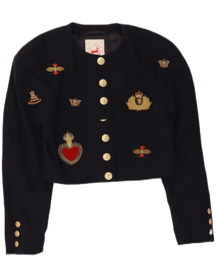 Mondi Chaqueta Bolero Corta Para Mujer EU 38 Azul Marino Mediano