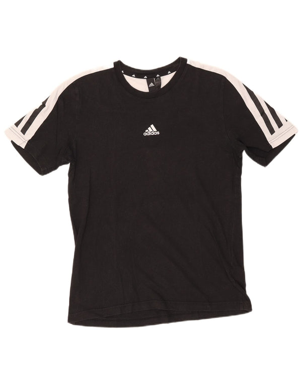 Adidas Hombre Camiseta Top Small Negro Colorblock Algodón