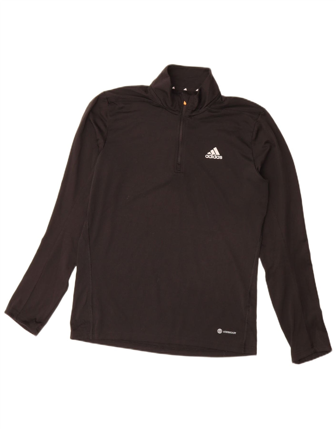 Adidas Hombre Aeroready Zip Neck Jersey Chándal Top Pequeño Poliéster Negro
