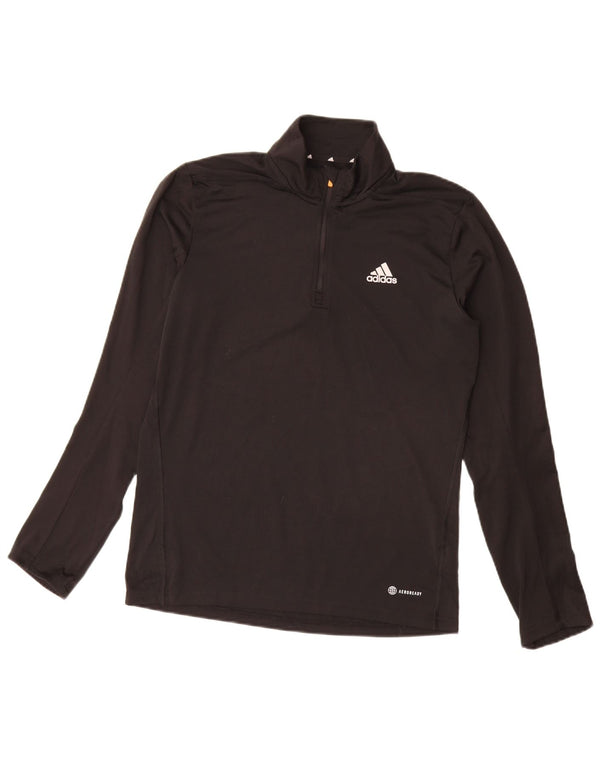 Adidas Hombre Aeroready Zip Neck Jersey Chándal Top Pequeño Poliéster Negro