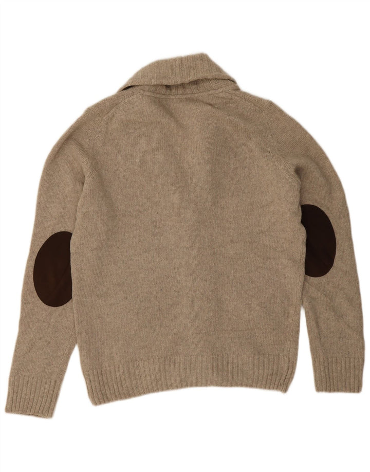 Zara Hombre Jersey Cárdigan Lana Gris Medio