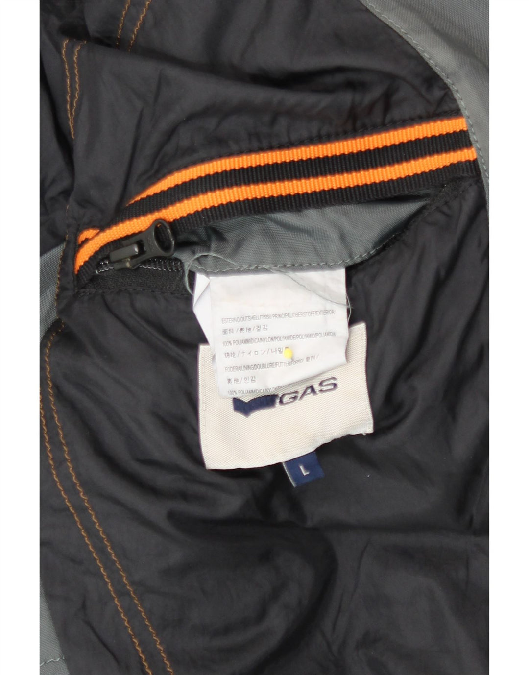 Chaqueta bomber acolchada con capucha para hombre Gas UK 40 Large Grey Polyamide