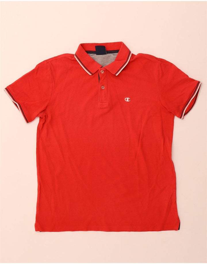 CHAMPION Polo para hombre pequeño rojo