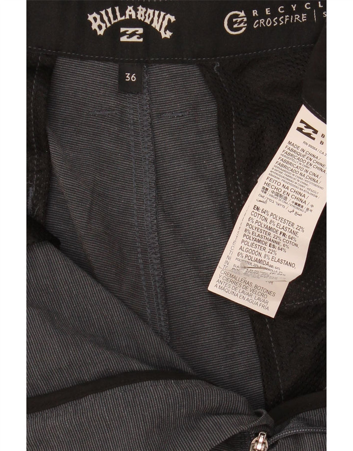 Billabong Pantalones cortos chinos para hombre W36 Poliéster moteado gris grande
