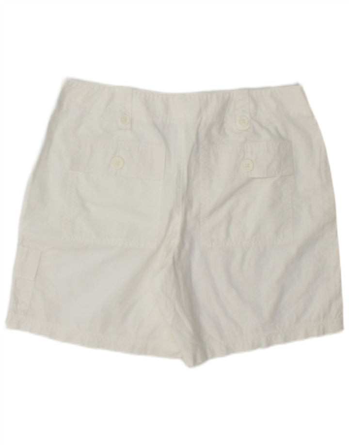 Marks & Spencer Pantalones cortos tipo cargo para mujer UK 12 Medium W32 Algodón blanco