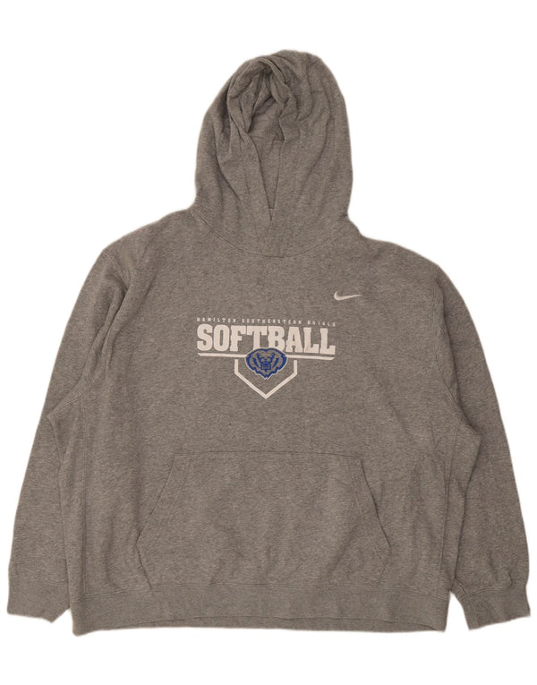 Nike Hamilton Football Graphic Sudadera con capucha para hombre, talla 3XL, algodón gris