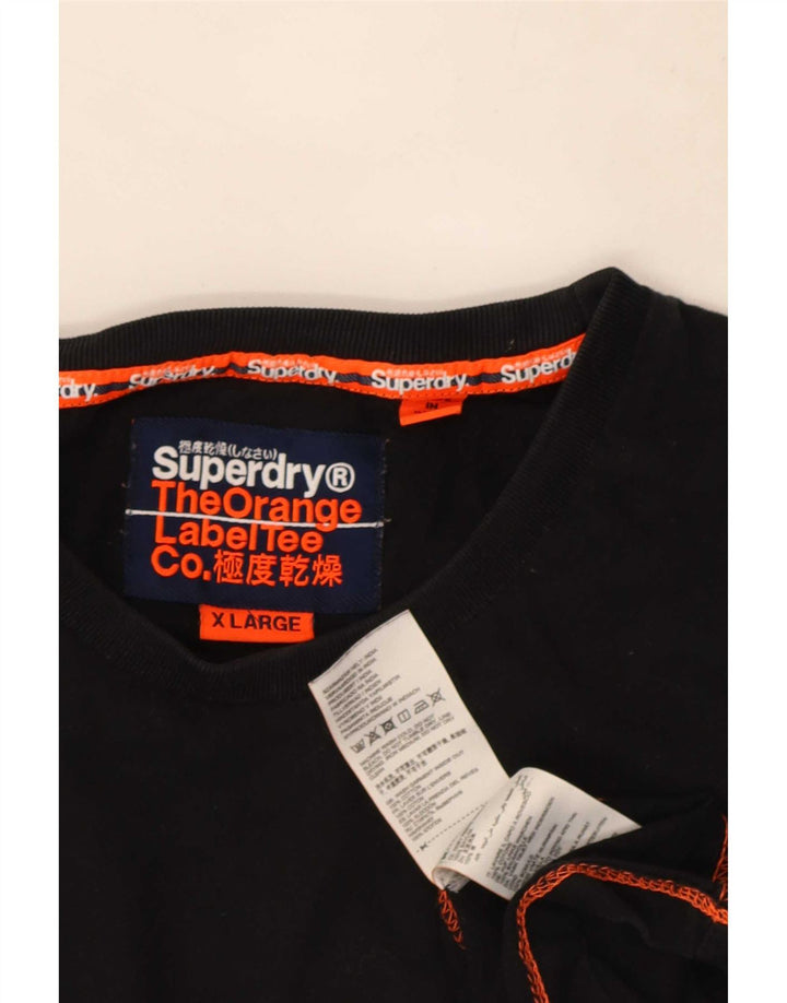 Superdry Camiseta Hombre Top XL Algodón Negro