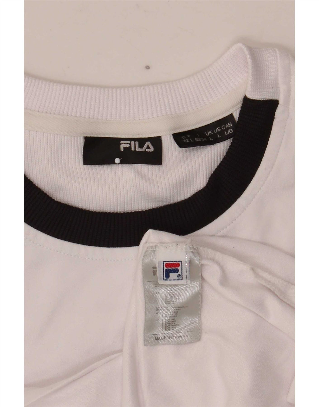 Fila Camiseta para hombre Top Large Blanco Colorblock Poliéster