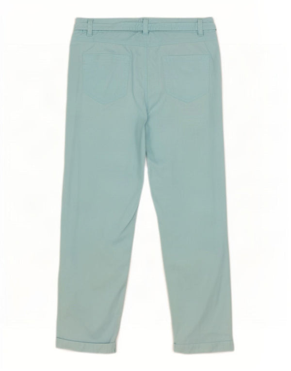 M&Co Pantalones Capri para Mujer UK 12 Medium W32 L22 Algodón Azul