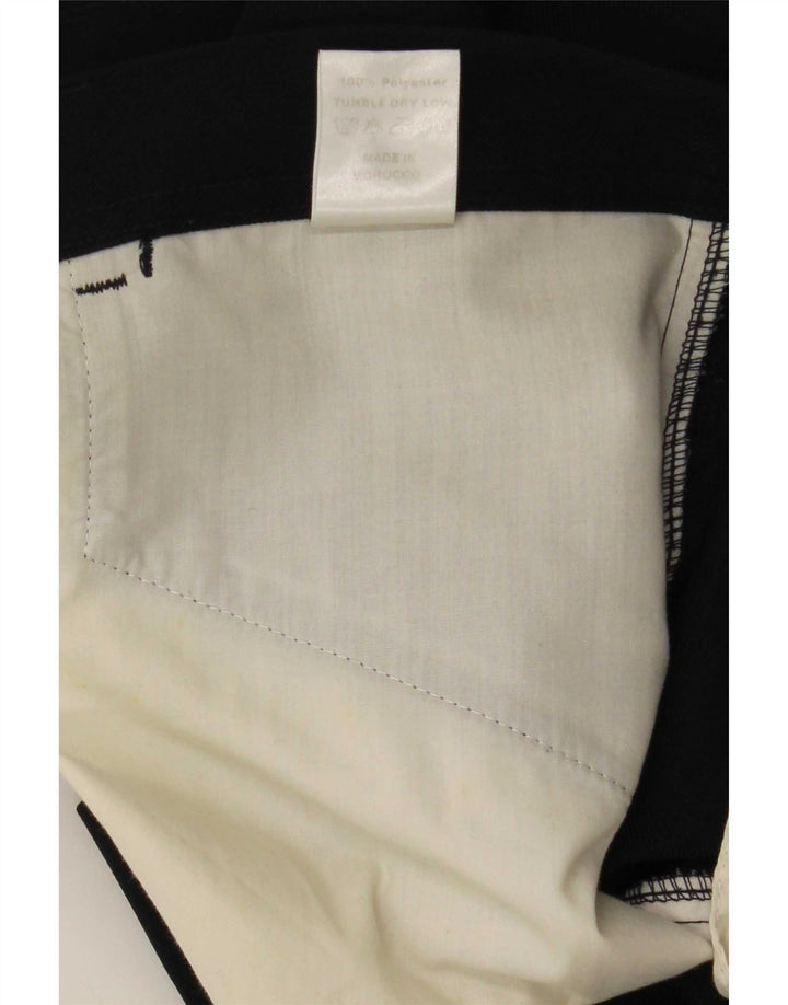 Farah Pantalones Casuales Rectos Para Hombre W38 L29 Poliéster Negro
