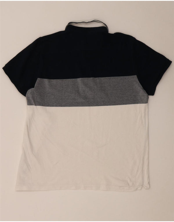 French Connection Polo para hombre 2XL Algodón multicolor con bloques de color