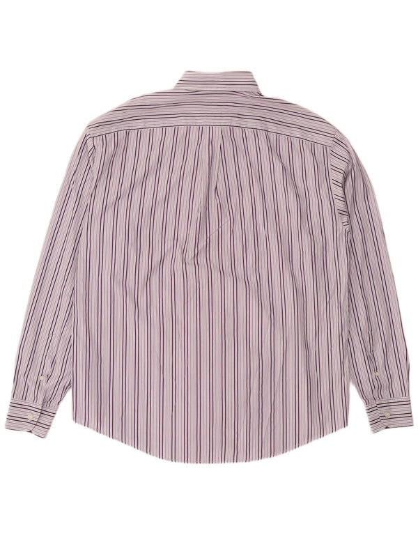 Harmont & Blaine Camisa para hombre 3XL Algodón a rayas moradas