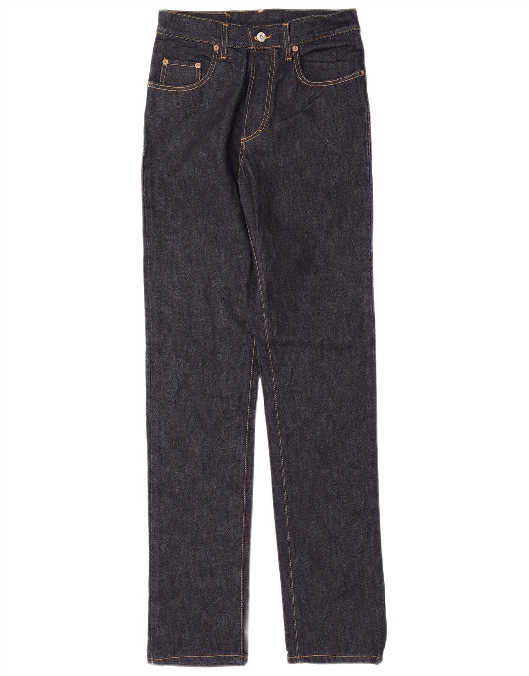 CASUCCI Vaqueros rectos de cintura alta para hombre W28 L32 Algodón azul marino