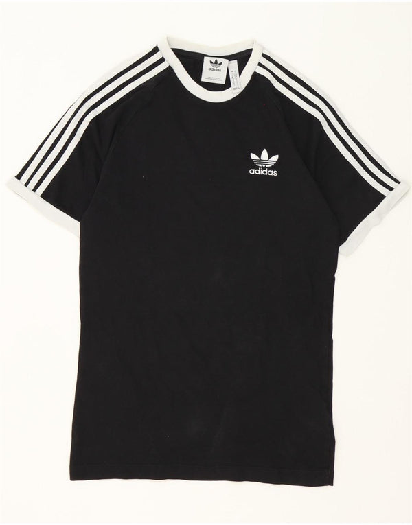 Adidas - Camiseta para hombre, talla pequeña, algodón negro