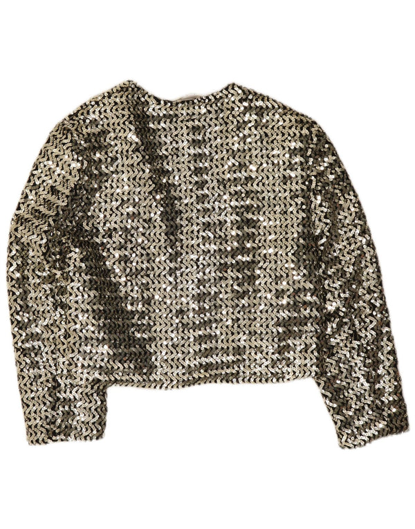 Jean Claire Chaqueta Blazer con Lentejuelas y Manga 3/4 para Mujer IT 42 Plata Mediana