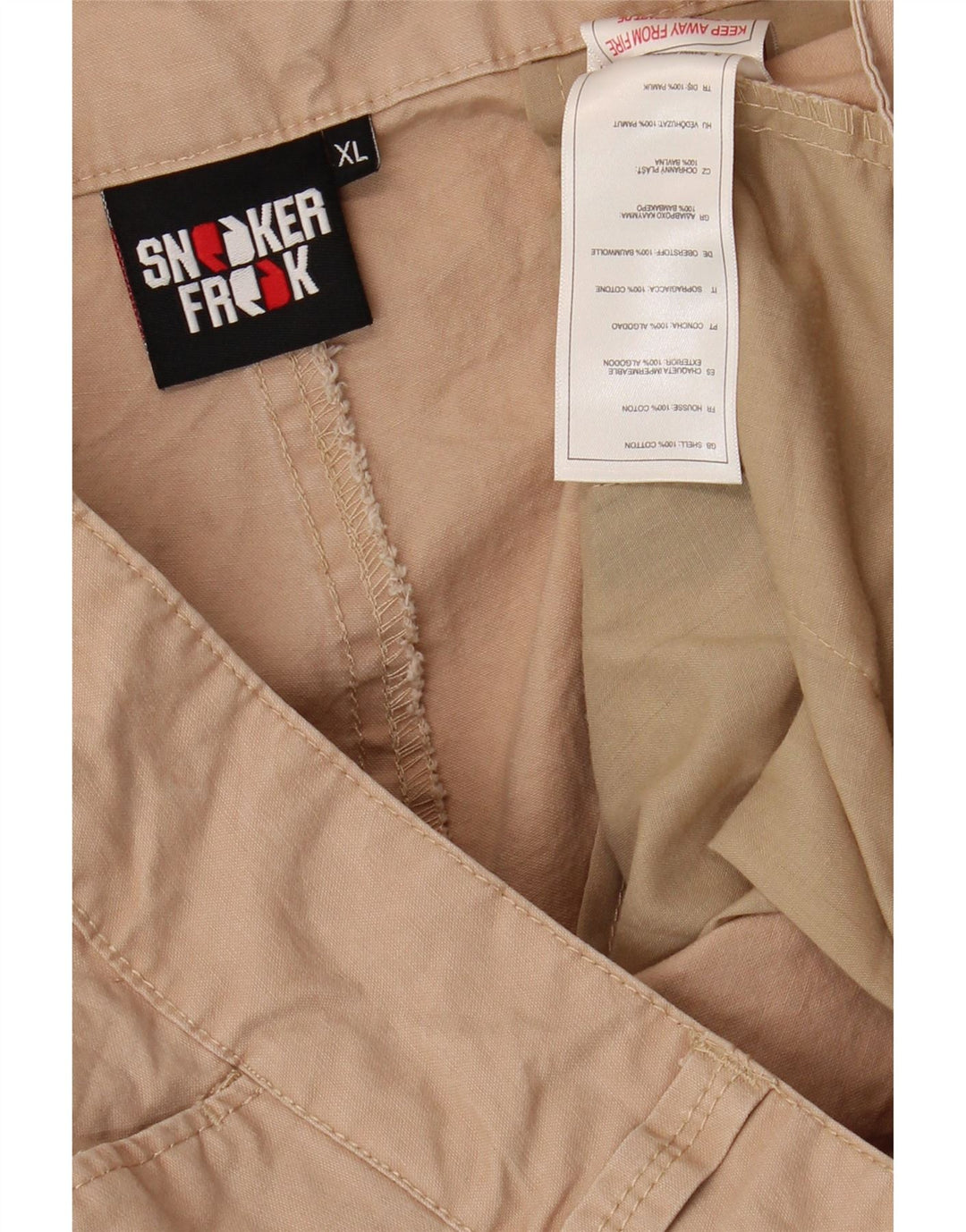 SNEAKER FREAK Pantalones cortos cargo para hombre XL W38 Beige Algodón