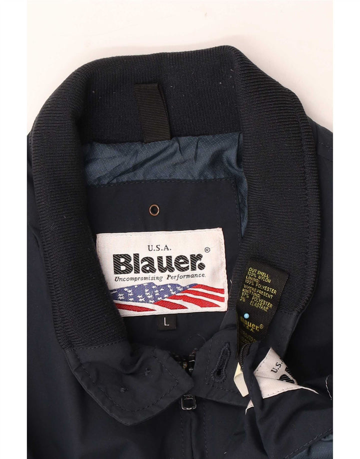 Blauer Chaqueta Bomber para Hombre UK 40 Large Nylon Azul Marino