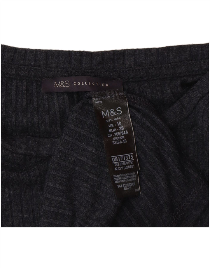 Marks & Spencer Vestido tipo jersey para mujer Reino Unido 10 Pequeño Poliéster gris