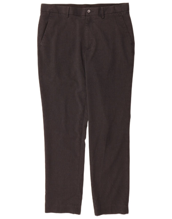 Marks & Spencer Mens Slim Suit Trousers W32 L31 Grey Polyester