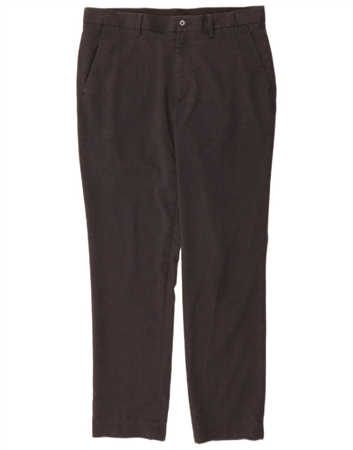 Marks & Spencer Pantalón de traje ajustado para hombre W32 L31 Poliéster gris