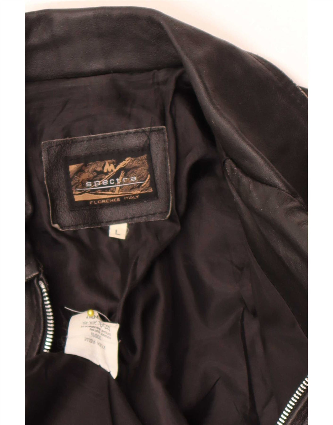 Spectra Chaqueta de cuero para mujer Reino Unido 46 Grande Negro