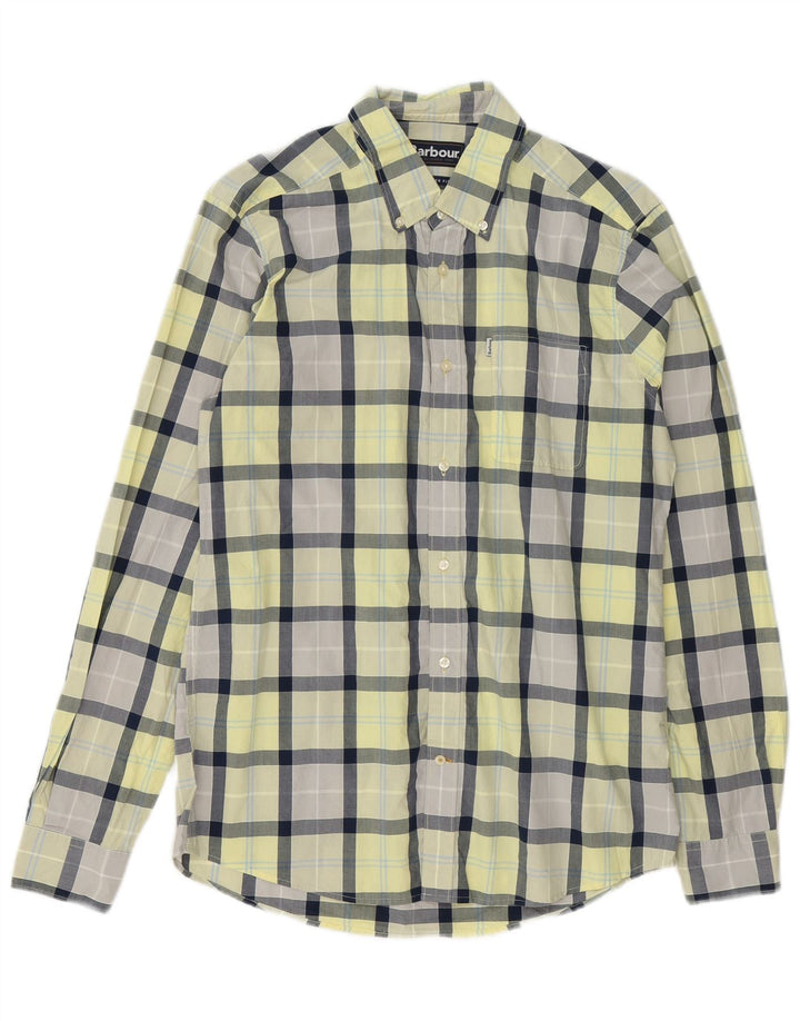 Barbour Camisa Relaxed Fit De Algodón A Cuadros Amarillo Medio |