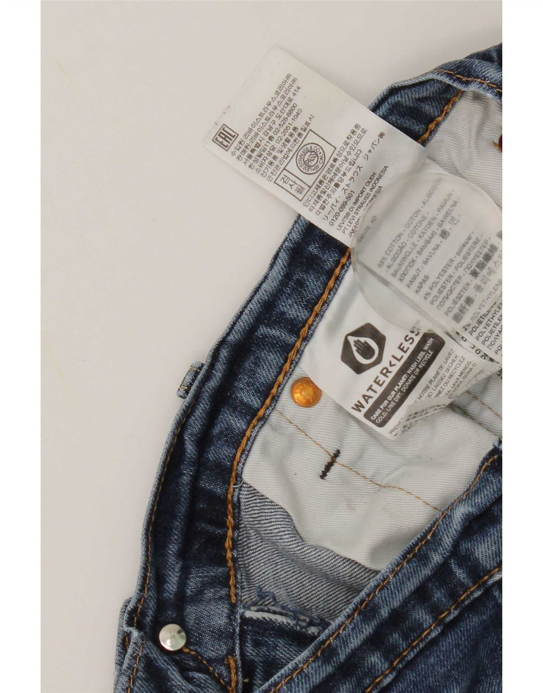 Levi's Vaqueros Pitillo Mujer W32 L28 Algodón Azul