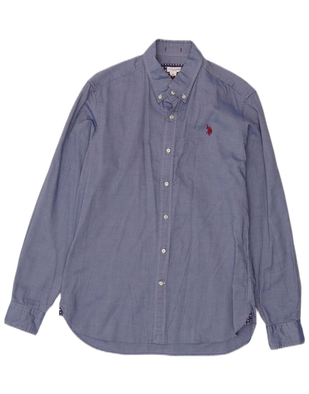 Asociación de Polo de EE. UU. Camisa Slim Fit Algodón Azul Medio Hombre