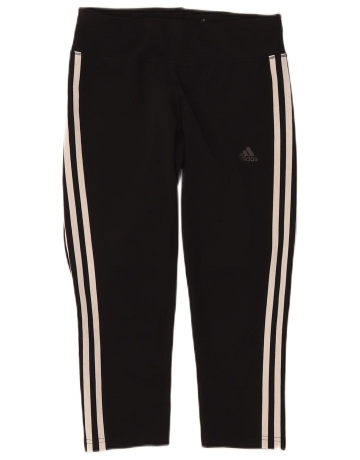 ADIDAS Leggings Capri Climalite para mujer Reino Unido 8/10 Pequeño Poliéster negro