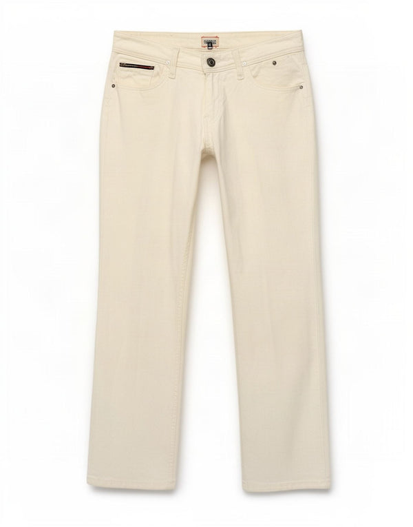 Vaqueros Rectos Tommy Hilfiger Mujer W26 L30 Algodón Blanco