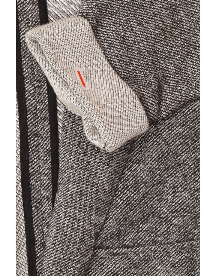 Topshop Chaqueta tipo blazer abierta larga para mujer UK 40 Small Gris Colorblock