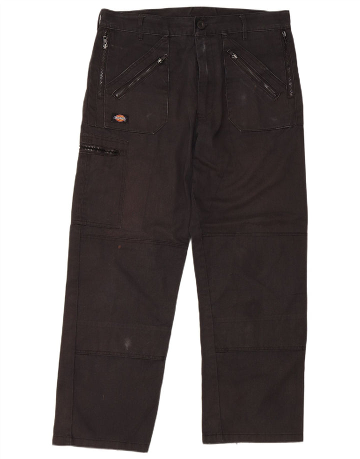 Dickies Pantalones cargo rectos para hombre W34 L29 Poliéster negro