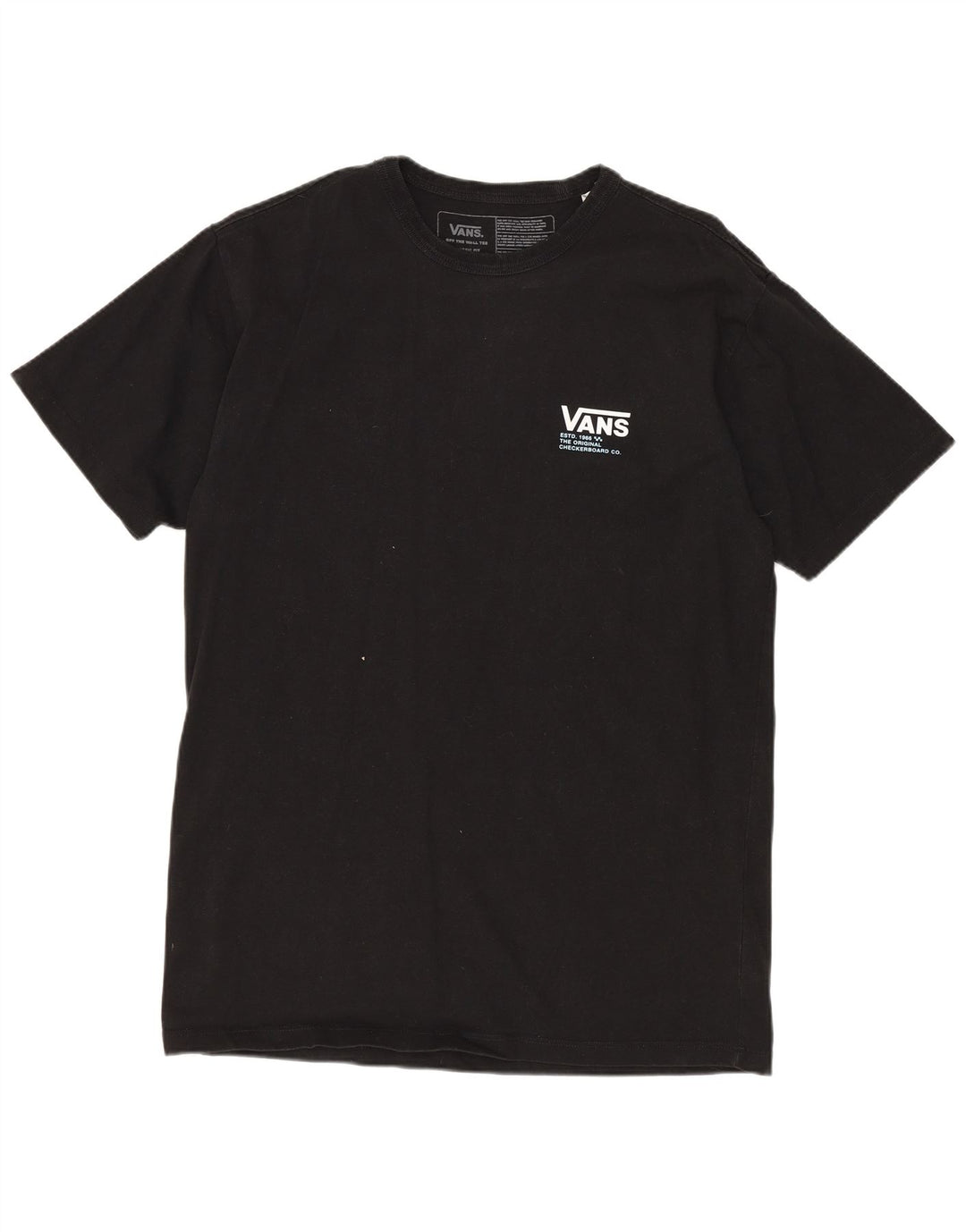 VANS Camiseta gráfica de corte clásico para hombre Top Medium Black Cotton